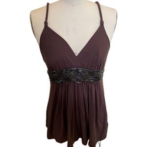 Twenty One Brown Knit Baby Doll Top